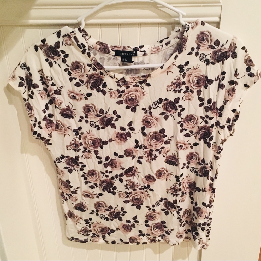 Soft Floral Crop Top